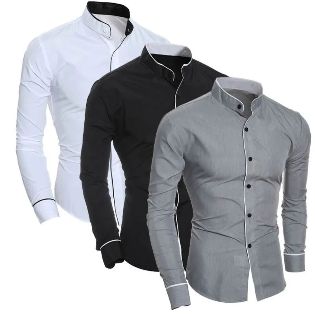 Classic Slim-Fit Shirt Jonas – Casual Elegance for Everyday Wear-White-M-State of Style