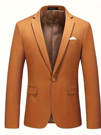 Classic Solid Men's Blazer - Floris-Brown-S-State of Style