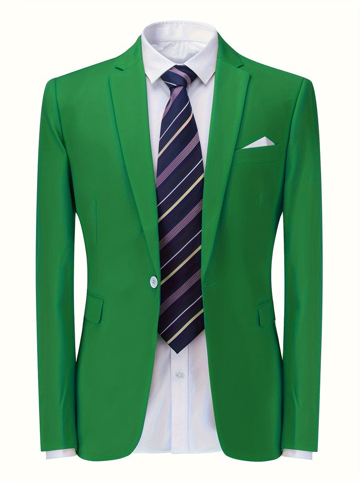 Classic Solid Men's Blazer - Floris-Green-S-State of Style