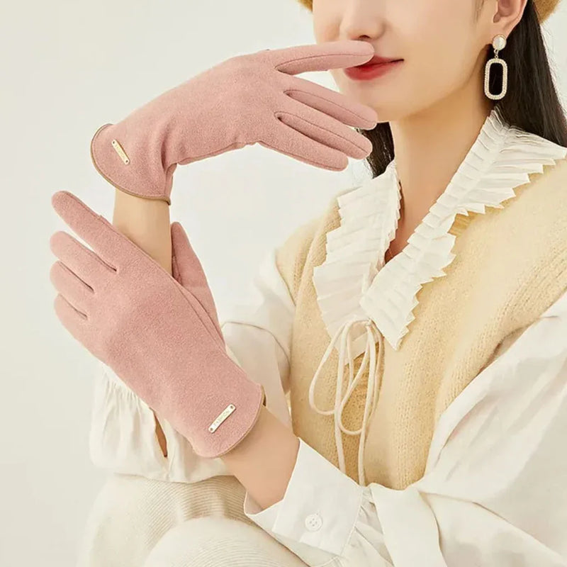 Classic Sweden Women's Gloves - SuaveTouch-Khaki-State of Style