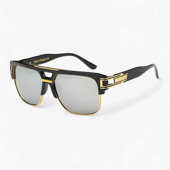 Classic Unisex Mirror Sunglasses – Lynor-Black Silver-State of Style