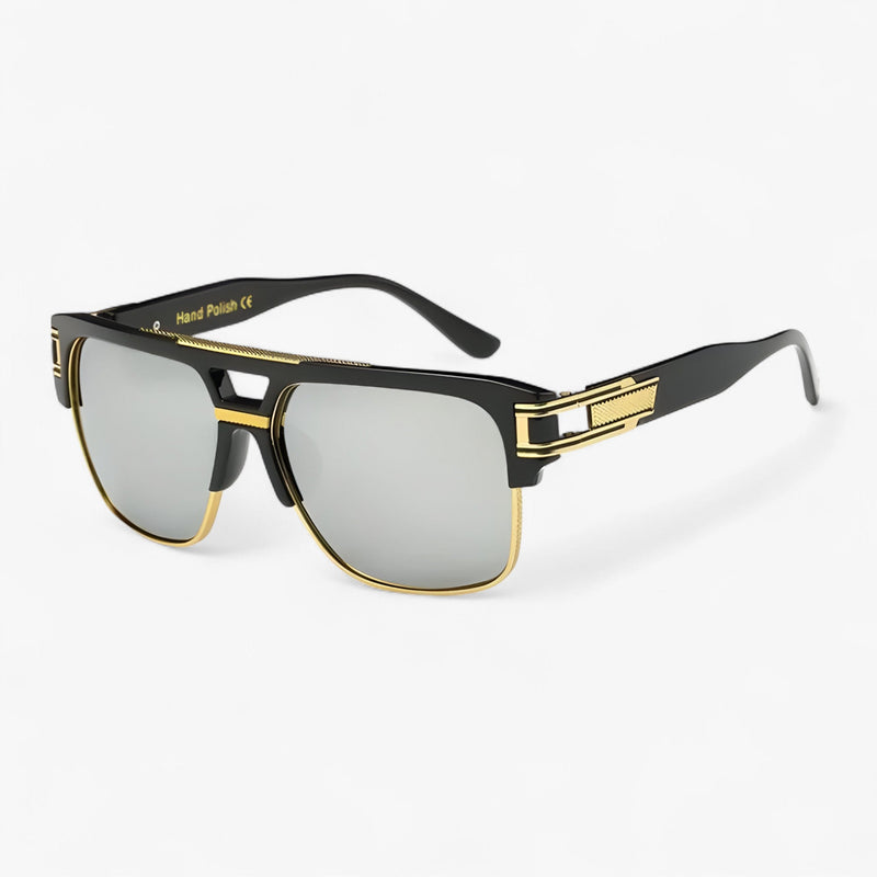 Classic Unisex Mirror Sunglasses – Lynor-Black Silver-State of Style