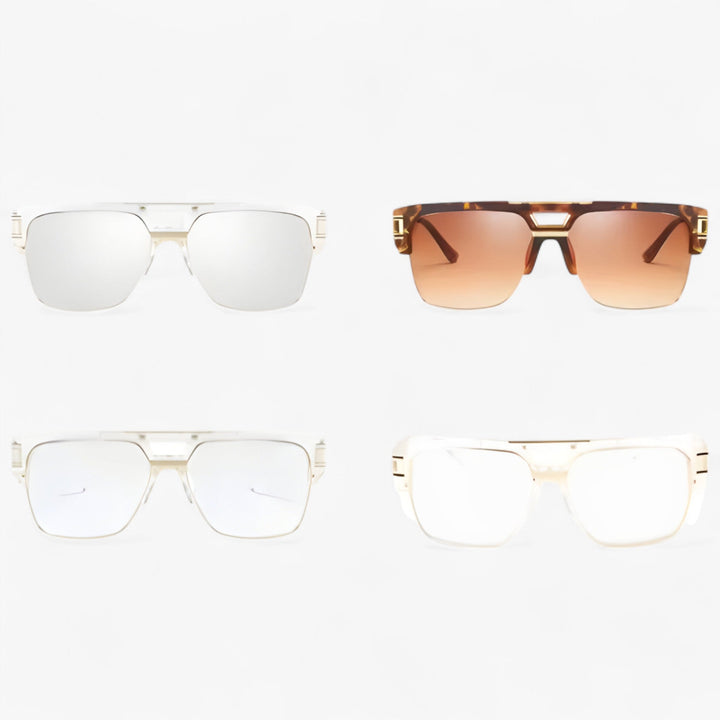 Classic Unisex Mirror Sunglasses – Lynor-Shiny Black-State of Style