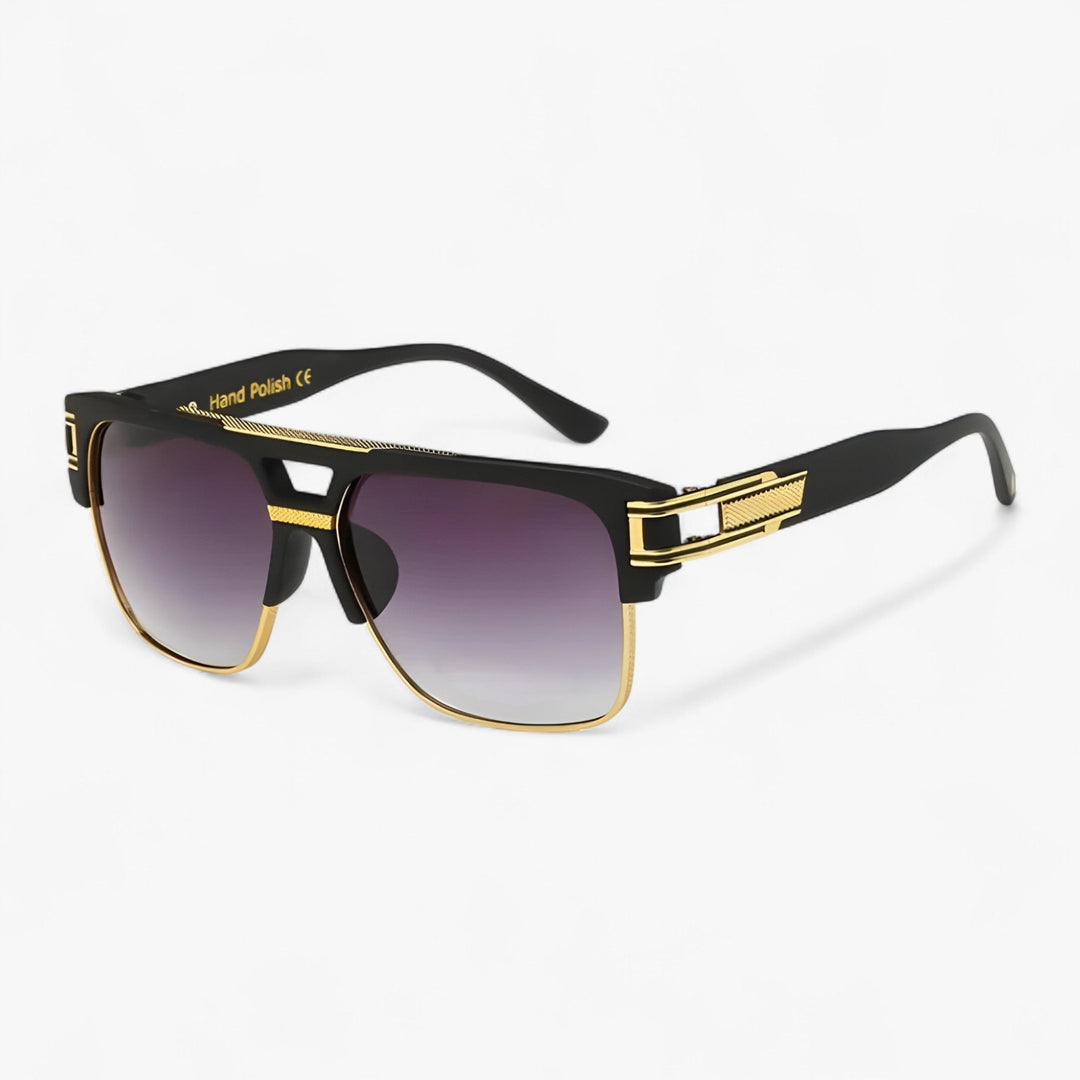 Classic Unisex Mirror Sunglasses – Lynor-Shiny Black-State of Style