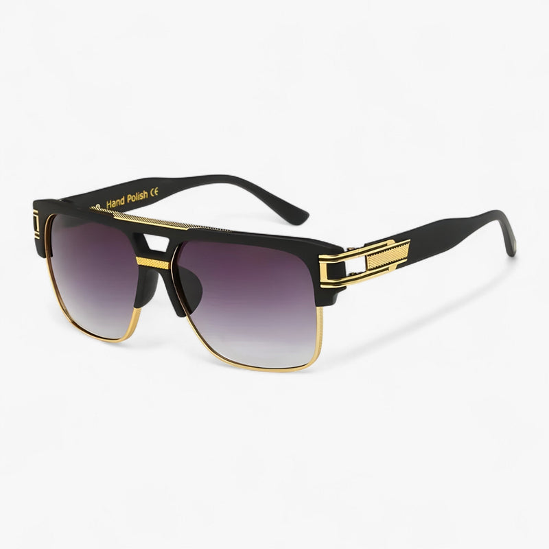 Classic Unisex Mirror Sunglasses – Lynor-Shiny Black-State of Style