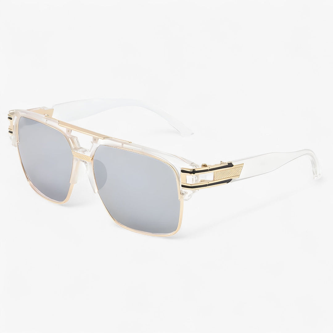 Classic Unisex Mirror Sunglasses – Lynor-Shiny Black-State of Style