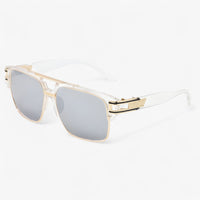 Classic Unisex Mirror Sunglasses – Lynor-Shiny Black-State of Style