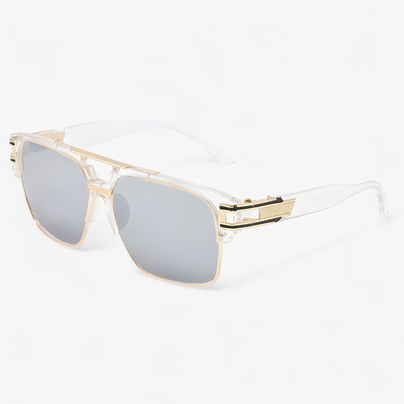 Classic Unisex Mirror Sunglasses – Lynor-Shiny Black-State of Style