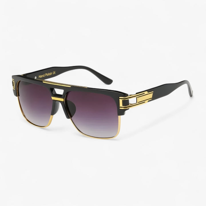 Classic Unisex Mirror Sunglasses – Lynor-Shiny Black-State of Style