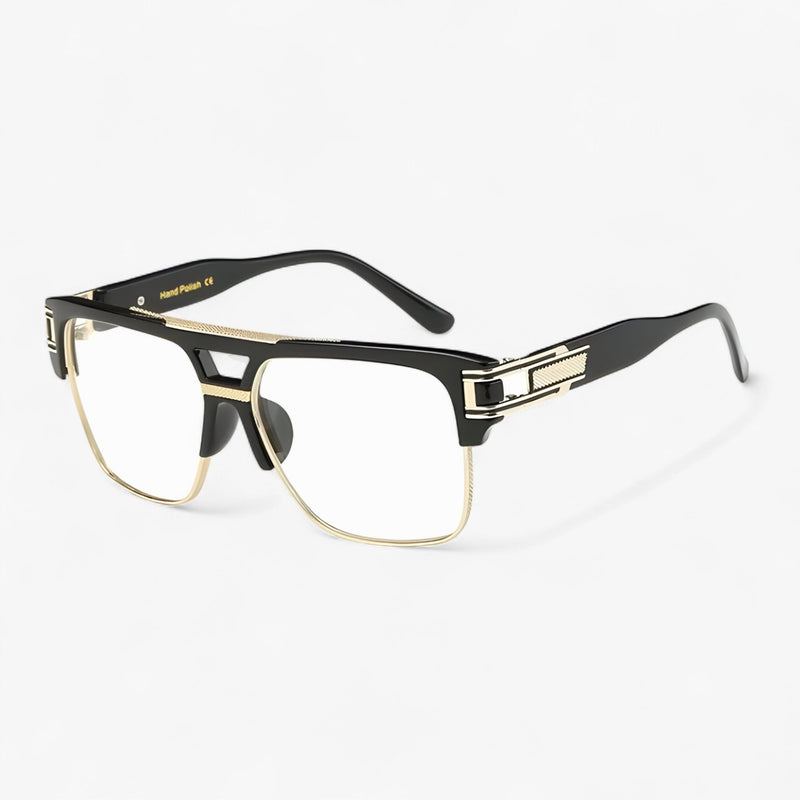 Classic Unisex Mirror Sunglasses – Lynor-Transparent Black-State of Style