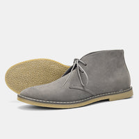 Classic Vintage Men's Shoes - Tobias-Suede Grey-5-State of Style