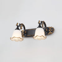 Classic Wall Lamp with Vintage Design – Aurora-Black and gold-2 Flames-State of Style