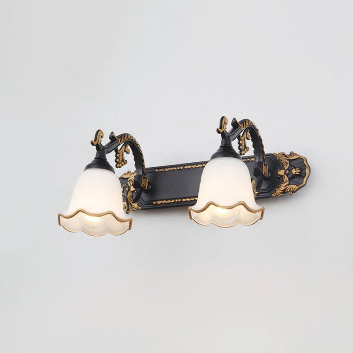 Classic Wall Lamp with Vintage Design – Aurora-Black and gold-2 Flames-State of Style