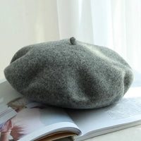 Classic Wool Beret - Marlene-Dark Grey-State of Style