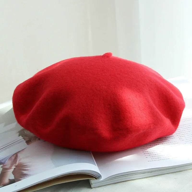 Classic Wool Beret - Marlene-Red-State of Style