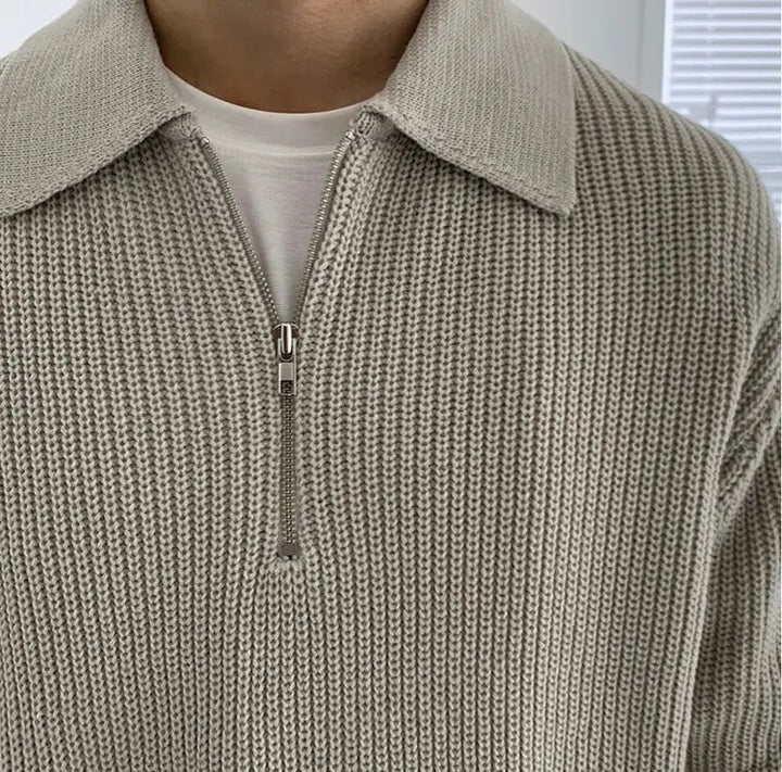 Classic Zipped Men's Sweater - Wellington-Black-XS-State of Style