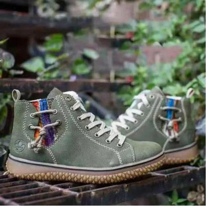Classical Vintage Leather Winter Boots for Women - Sofia-Blue-3-State of Style