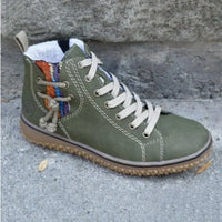 Classical Vintage Leather Winter Boots for Women - Sofia-Green-3-State of Style