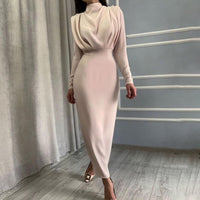 Classy Modern Dress For Women-Apricot-S-State of Style