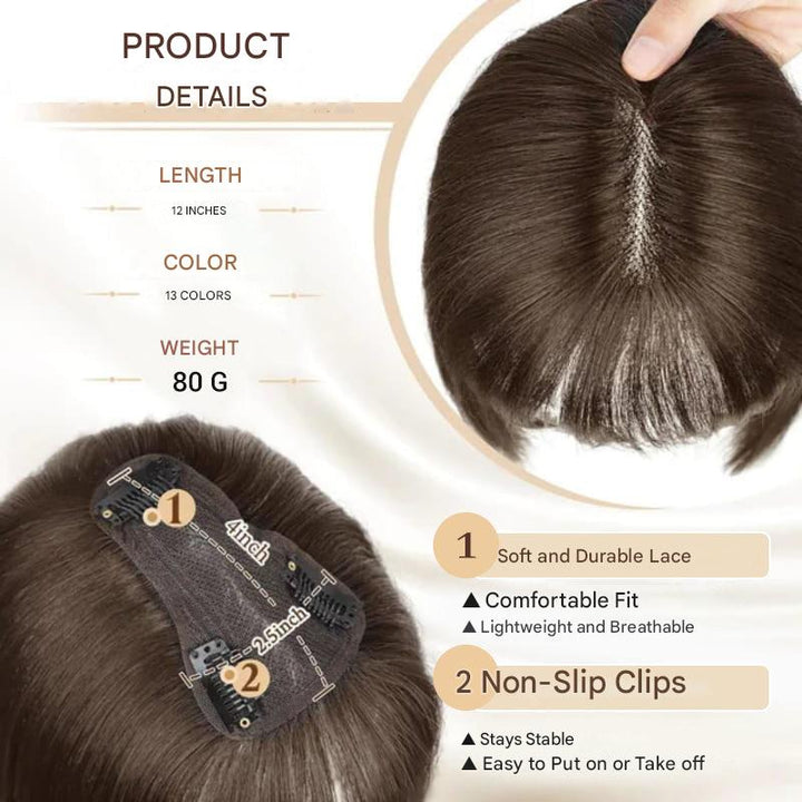 Clip-in Hair Piece with Bangs – Livia-01#-State of Style