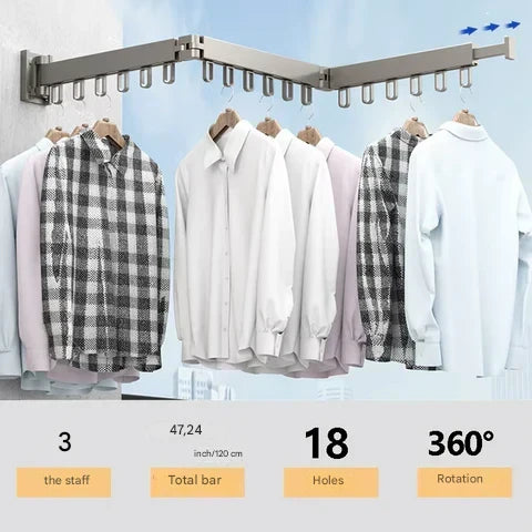 Clothes Drying Rack – Dryvo-1-folded rod black-State of Style
