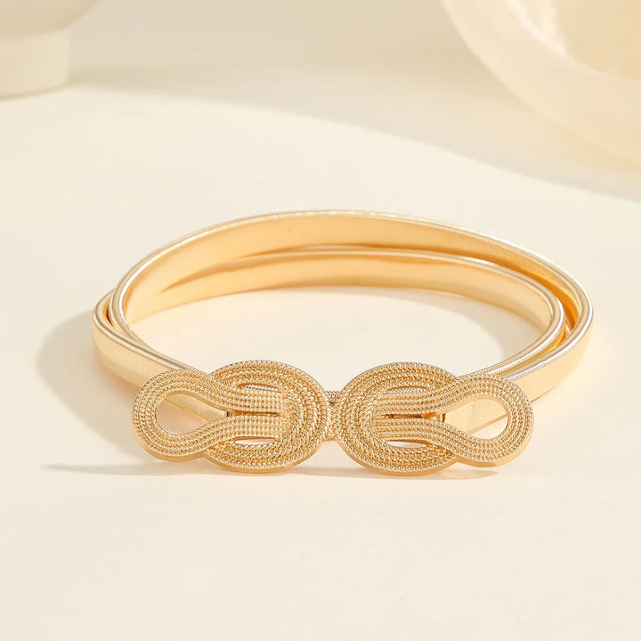 Cloud Double Buckle Fashion Belt-Chelsea Gold-State of Style
