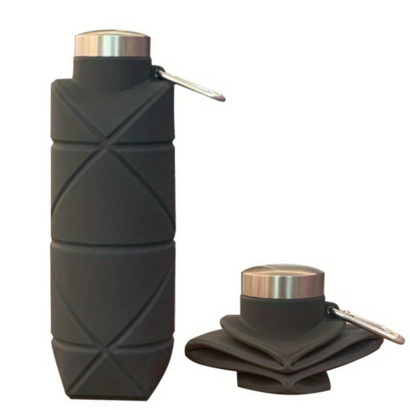 Collapsible Water Bottle 750 ML - AquaFold-Black-State of Style