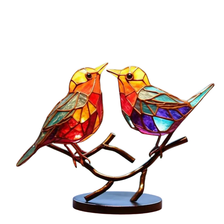 ColorBirds - Coloured Birds on Branch Decorative Sculpture-Love-State of Style