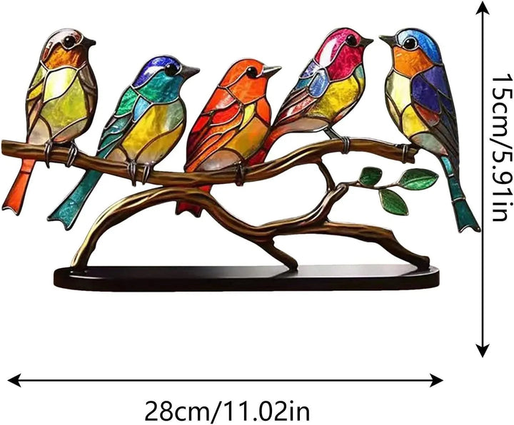 ColorBirds - Coloured Birds on Branch Decorative Sculpture-Self-confidence-State of Style