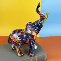 Colored Elephant Sculpture - ColorSplash-State of Style