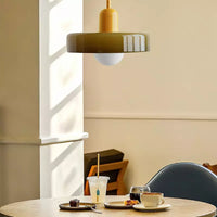 Coloured Glass Pendant Light – BauLume-25 x 18 cm-Green-Red-State of Style