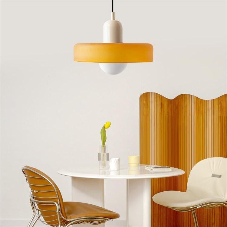Coloured Glass Pendant Light – BauLume-25 x 18 cm-Green-Red-State of Style