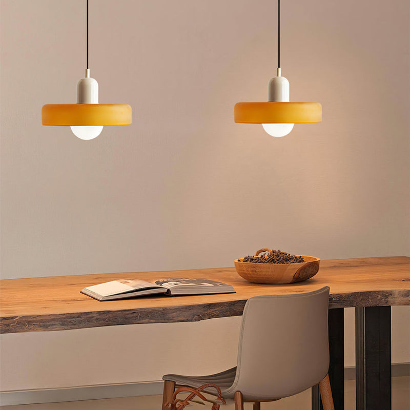 Coloured Glass Pendant Light – BauLume-25 x 18 cm-Green-Red-State of Style