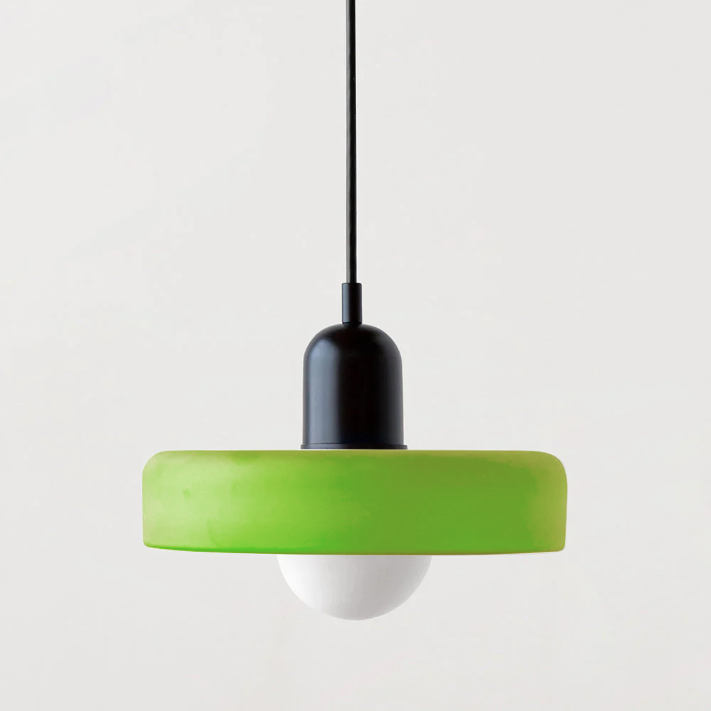 Coloured Glass Pendant Light – BauLume-25 x 18 cm-Green-Red-State of Style
