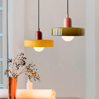 Coloured Glass Pendant Light – BauLume-25 x 18 cm-Green-Red-State of Style