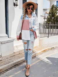 Colourful Blouse with Button Closure - Lina-Green/Pink-S-State of Style
