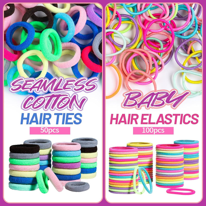 Colourful Elastic Hairbands and Accessories Set-State of Style