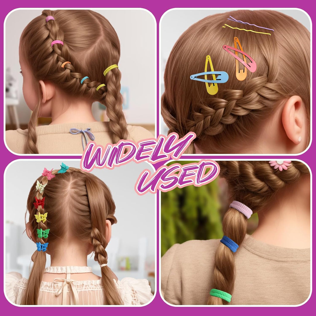 Colourful Elastic Hairbands and Accessories Set-State of Style
