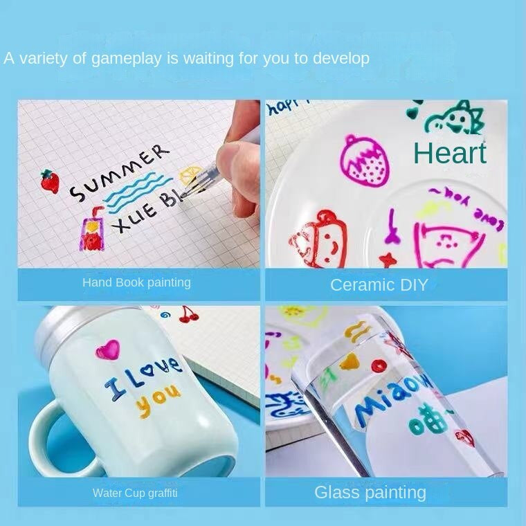 Colourful Gel Pen Set for Creative 3D Designs - 3D Art Pen Set-State of Style