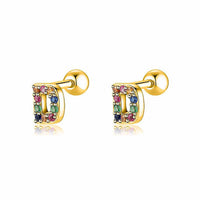 Colourful Letter Earrings - Letria-D-Gold-State of Style