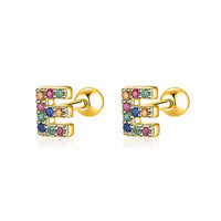 Colourful Letter Earrings - Letria-E-Gold-State of Style