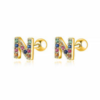 Colourful Letter Earrings - Letria-N-Gold-State of Style