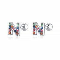 Colourful Letter Earrings - Letria-N-Silver-State of Style