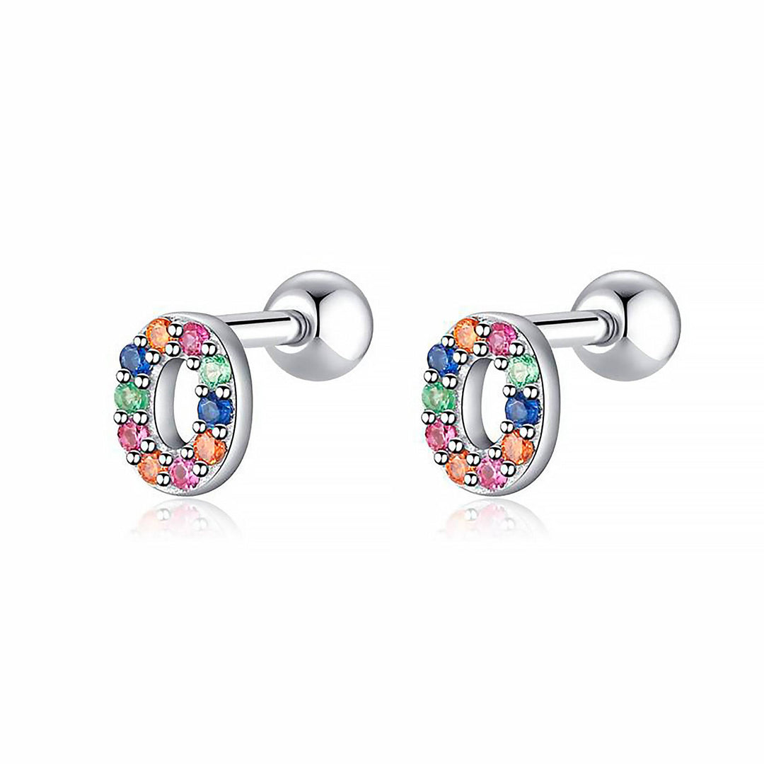Colourful Letter Earrings - Letria-O-Silver-State of Style
