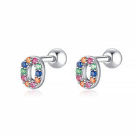 Colourful Letter Earrings - Letria-O-Silver-State of Style