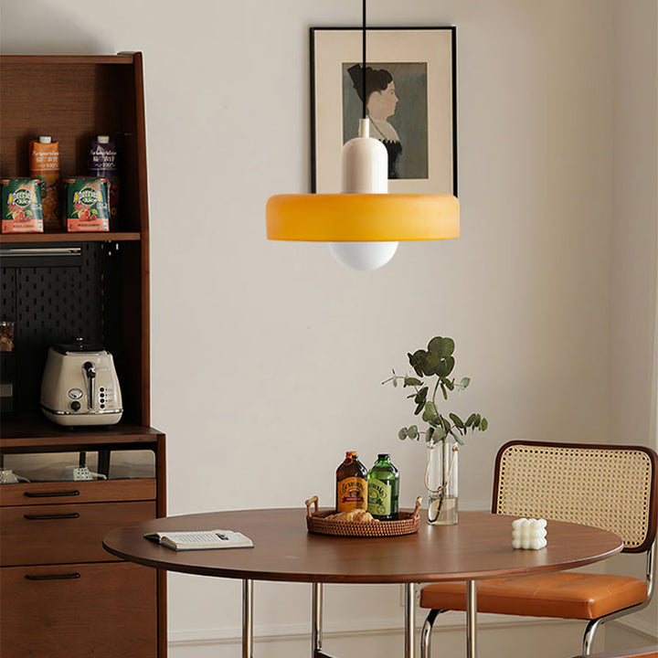Colourful Pendant Lamp in Bauhaus Style - StiloGlas-Red-Green-25 x 18 cm-State of Style