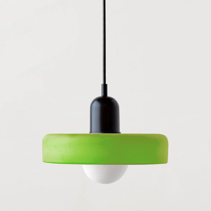 Colourful Pendant Lamp in Bauhaus Style - StiloGlas-Red-Green-25 x 18 cm-State of Style
