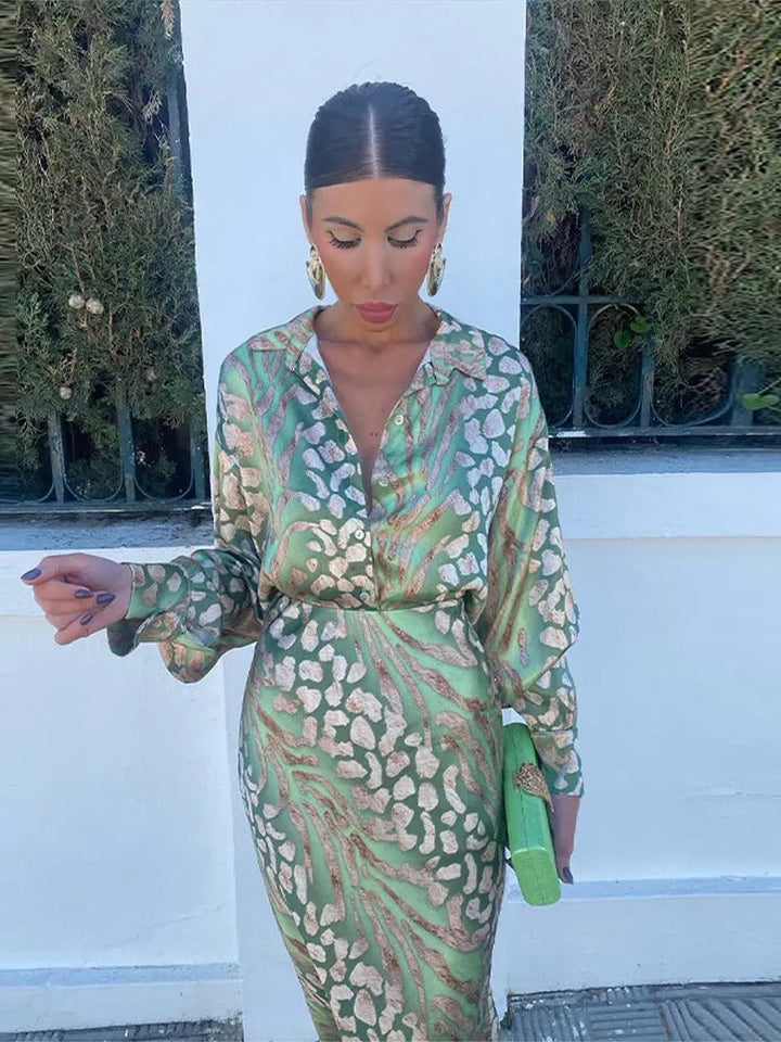 Colourful Summer Set with Luxury Pattern - Elena-Green-S-State of Style