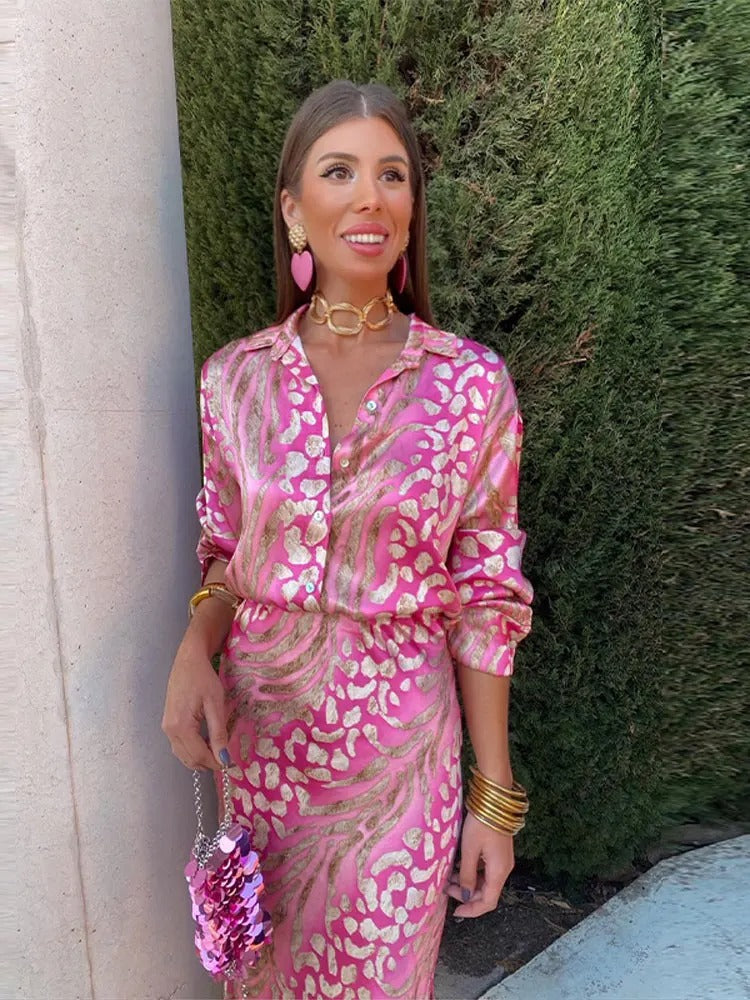Colourful Summer Set with Luxury Pattern - Elena-Green-S-State of Style