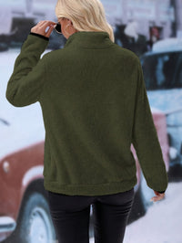 Colourful Sweatshirt with Half Zip - Vera-White-S-State of Style
